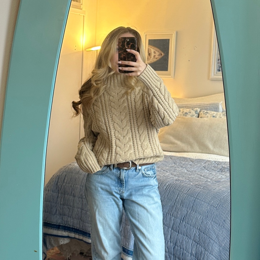 Thick Knit Mock Neck Sweater